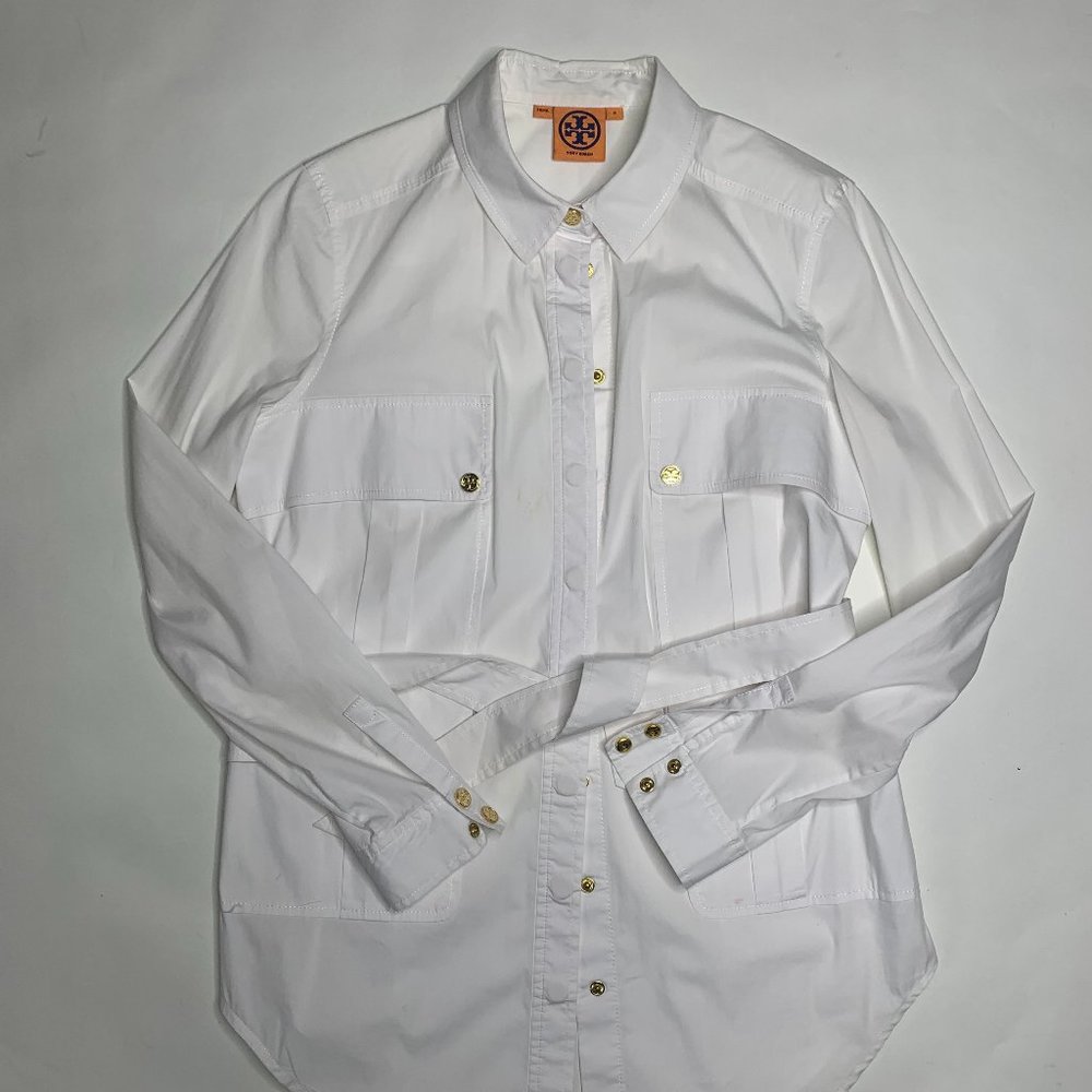 Tory Burch White shirt with belt
